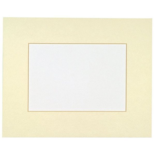 Sax Exclusive Die-Cut Mat Boards, 8 x 10 Inches, White Pebble, Pack of 10 PK 409660